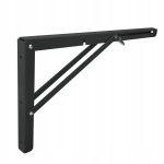 KĄTOWNIK SKŁADANY 300x155x1.5mm CZARNY STALOWY Z MECHANIZMEM SPRĘŻYNOWYM