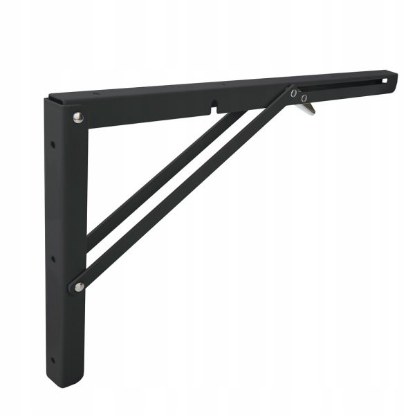 KĄTOWNIK SKŁADANY 300x155x1.5mm CZARNY STALOWY Z MECHANIZMEM SPRĘŻYNOWYM