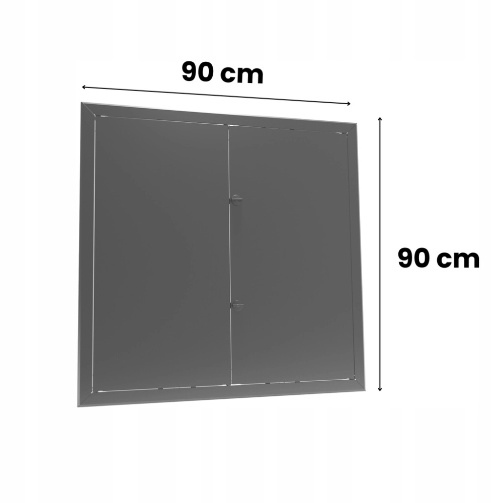 DRZWICZKI REWIZYJNE OSŁONA REWIZJA MASKOWNICA 90X90 CM METALOWE CZARNE