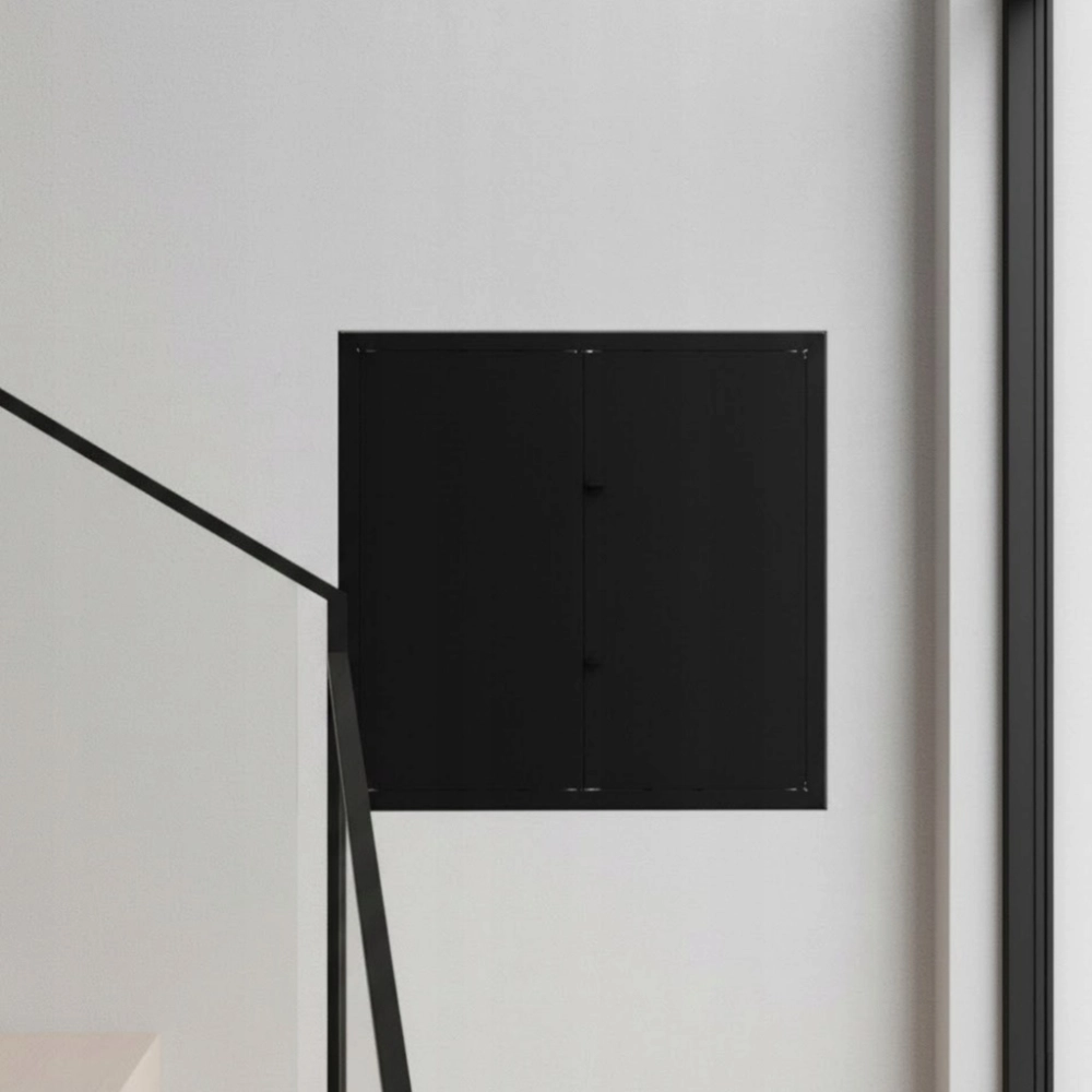 DRZWICZKI REWIZYJNE MASKUJĄCE OSŁONA REWIZJA KLAPA 90X120 CM METAL CZARNY