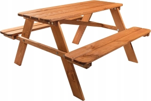 Picknickbank aus Holz für Kinder, Gartentisch, 90 cm
