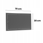 DRZWICZKI REWIZYJNE OSŁONA INSTALACJI REWIZJA KLAPA 70X30 CM NIERDZEWNE
