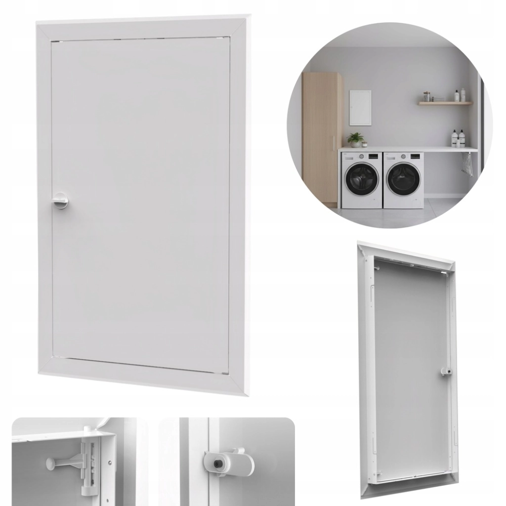 DRZWICZKI METALOWE REWIZYJNE OSŁONA INSTALACJI REWIZJA 30X40 CM BIAŁE