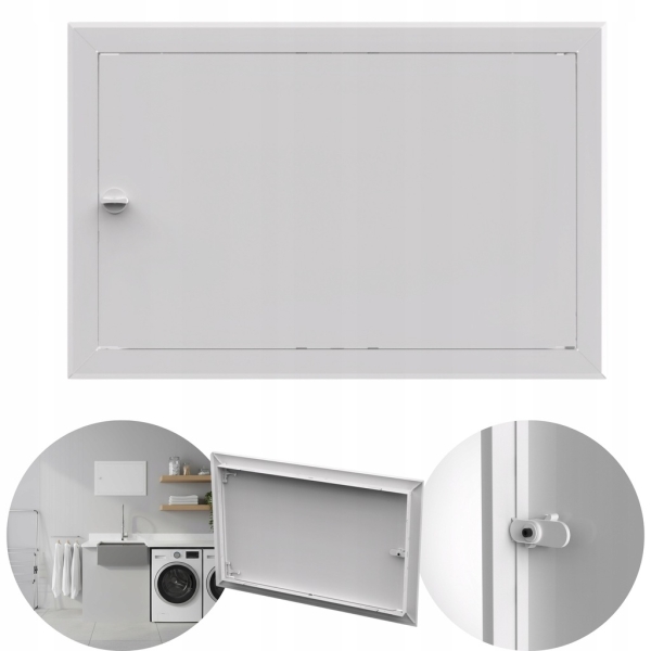DRZWICZKI REWIZYJNE MASKUJĄCE OSŁONOWE REWIZJA KLAPA 70X30 CM METAL BIAŁE