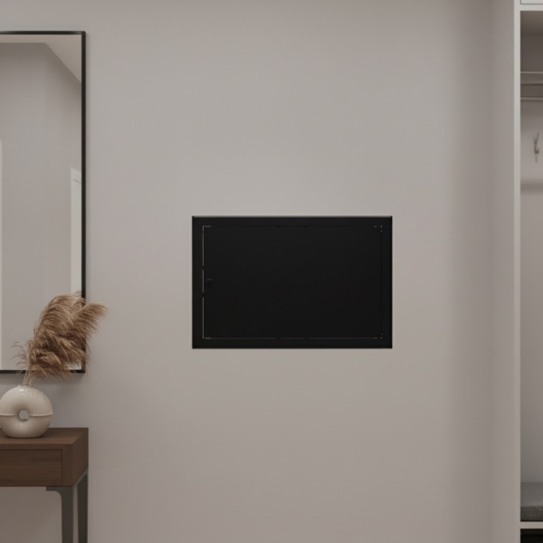 DRZWICZKI REWIZYJNE MASKUJĄCE OSŁONOWE 80X30 CM MALOWANE METALOWE CZARNE
