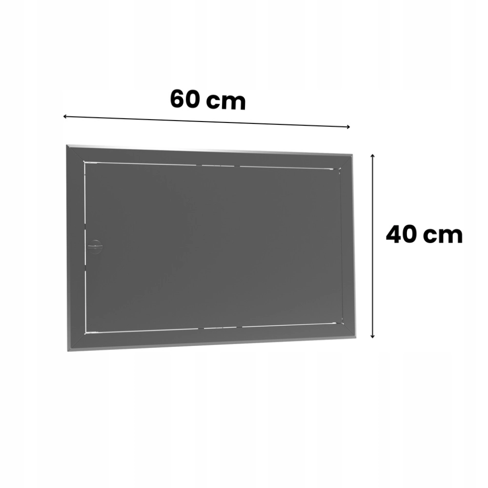 DRZWICZKI REWIZYJNE METALOWE OSŁONOWE 60X40 CM REWIZJA MALOWANA CZARNA