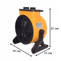 ELEKTRYCZNA NAGRZEWNICA CERAMICZNA GRZEJNIK DMUCHAWA FARELKA 2kW 2000W