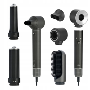 Haartrockner Pro 5in1 3 Geschwindigkeitsstufen Ionisierung 1300 W Graphit