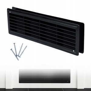WC-Türlüftungsgitter für Schranktüren, schwarz, Badezimmer, 43 cm