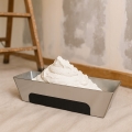 POJEMNIK DO GIPSU GŁADZI MAS SZPACHLOWYCH Z LISTWĄ 36x11 CM NIERDZEWNY