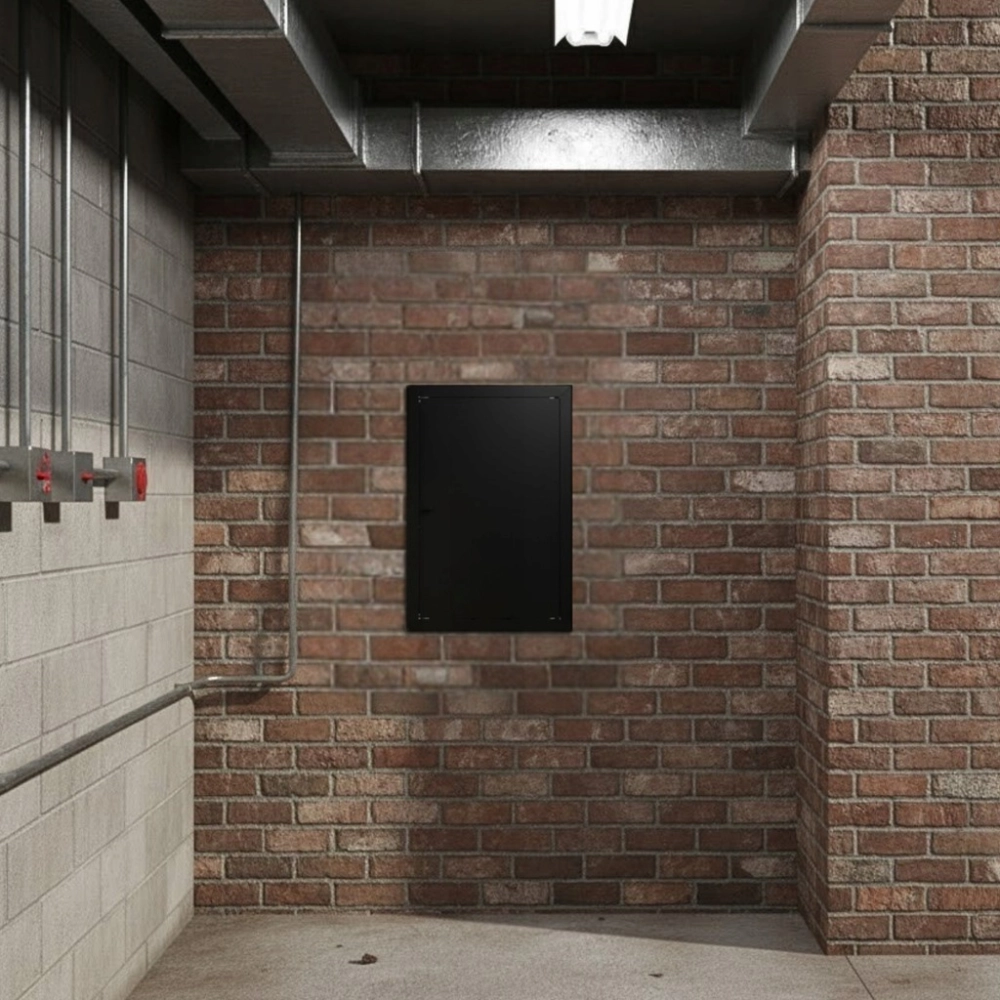 DRZWICZKI REWIZYJNE METALOWE MASKUJĄCE OSŁONA KLAPA REWIZYJNA 50X70 CZARNY
