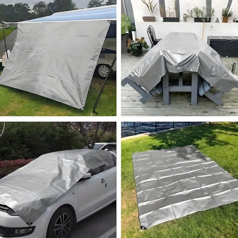 PLANDEKA UNIWERSALNA PŁACHTA OKRYCIOWA ZABEZPIECZAJĄCA OCHRONA UV 6x8 120g
