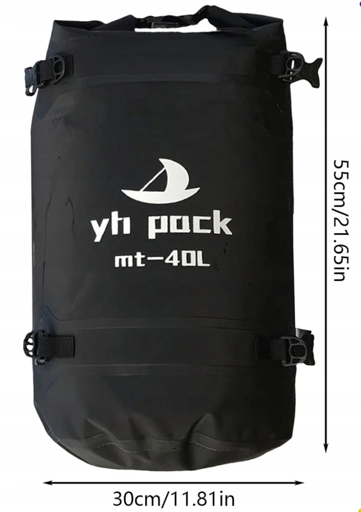WODOODPORNA TORBA MOTOCYKLOWA NA MOTOR ROWER RAMIĘ SAKWA BAGAŻOWA 40 L