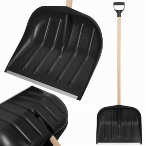 SCHNEESCHUTZ MIT HOLZSTIL, SCHABER, VERSTÄRKTE SCHAUFEL, SCHWARZ