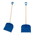 Łopata do śniegu w kolorze niebieskim ze stylem drewnianym - NIEBIESKIE łopaty śniegowe