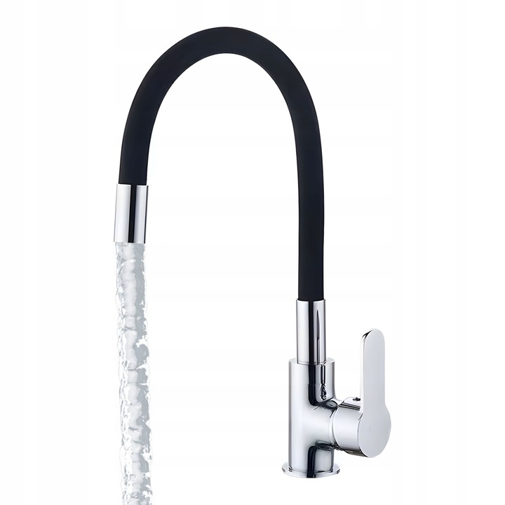 ZLEW KOMORA GOSPODARCZA SZARA 60 CM KOMPLET ELASTYCZNA BATERIA DOZOWNIK