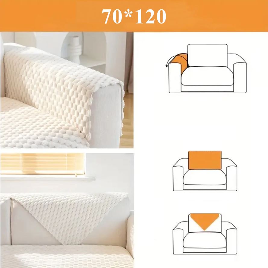 NARZUTA KOC NA KANAPĘ SOFĘ FOTEL ANTYPOŚLIZGOWA ELASTYCZNA 70X120CM