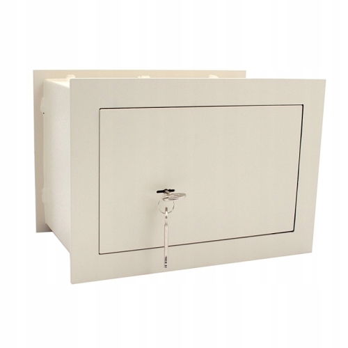 SEJF MECHANICZNY DO WMUROWANIA 33X20X23CM NA DOKUMENTY PIENIĄDZE NA KLUCZ