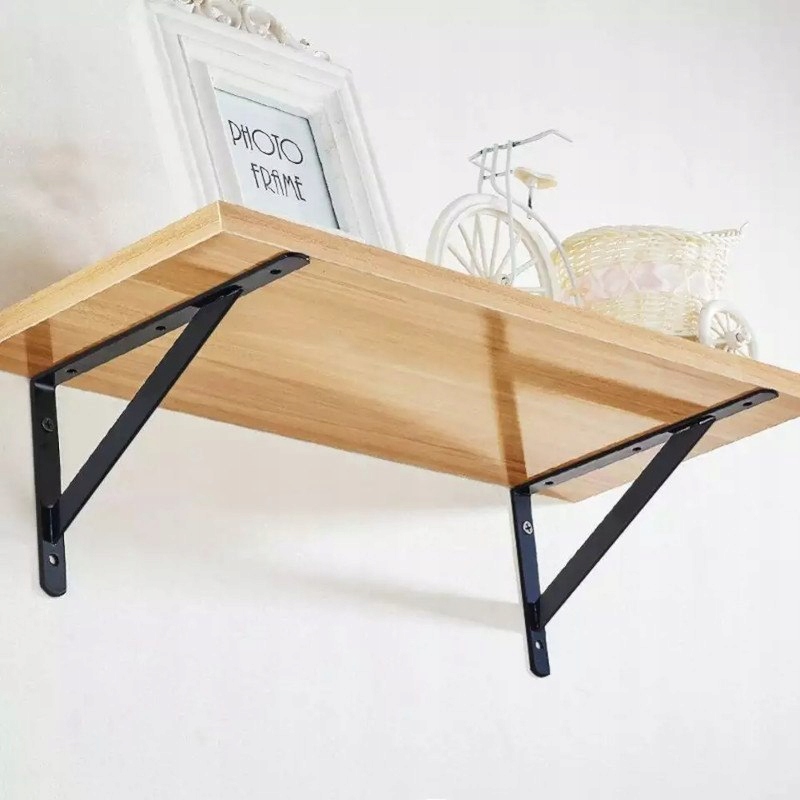 KĄTOWNIK WSPORNIK POD PÓŁKĘ BLAT WMACNIANY MK 200X300X30X4 CZARNY
