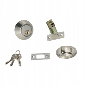 Aufputz-Türschloss, satiniertes Nickel-Silber, oberes Schloss