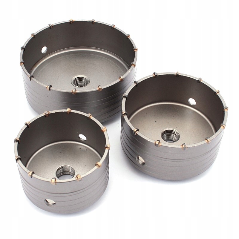 WIERTŁA KORONOWE DO BETONU 150MM BEZ ADAPTERA M22 Z ZĘBAMI WIDŁOWYMI