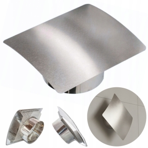 Konvexes Edelstahl-Lüftungsgitter 170 x 150 mm FI 100 mm INOX mit Gitter