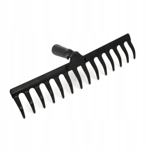 Metallrechen mit 18 Zähnen, genietet, ohne Stiel, zum geraden Zusammenrechen von Gartenlaub