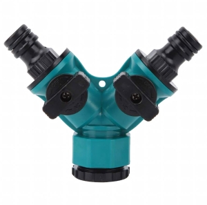 T-Stück-Verteiler-Reduzierstück 2-Wege 1/2" 3/4" Gartenschlauchventile