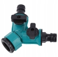 TRÓJNIK ROZDZIELACZ NA KRAN REDUKCJA 2 DROŻNY 1/2" 3/4" WĄŻ OGRODOWY ZAWORY