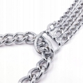 MOCNA OBROŻA ZACISKOWA METALOWA ŁAŃCUSZKOWA 3 RZĘDY DLA PSA 45 CM ŁAŃCUCH