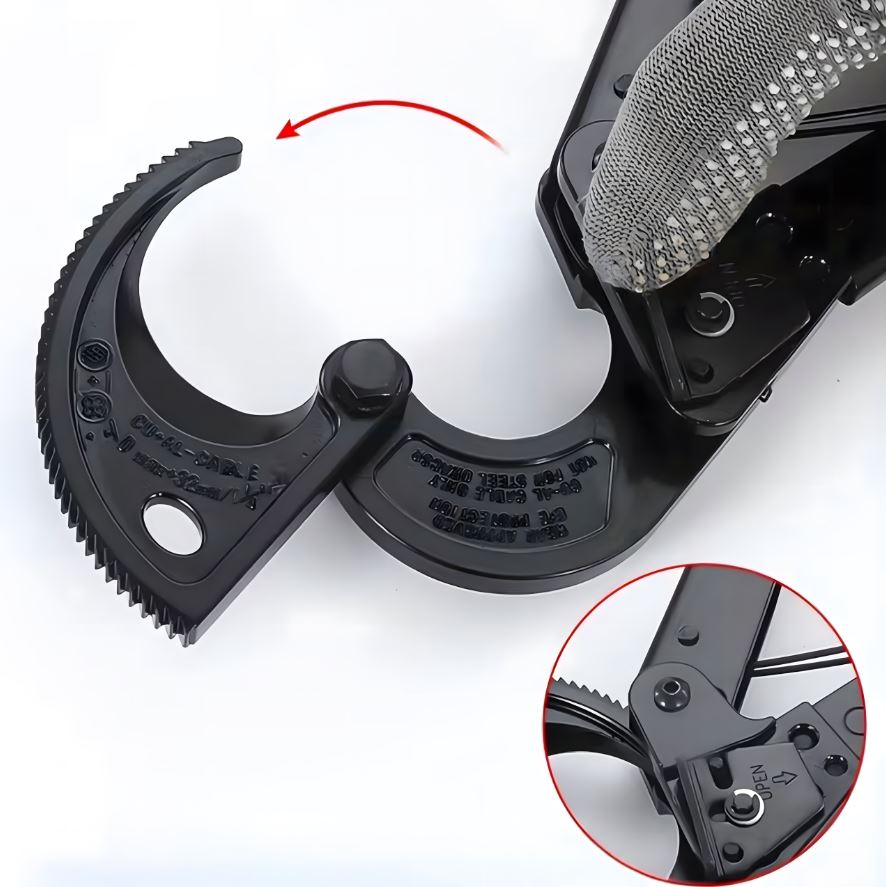 NOŻYCE ZAPADKOWE OBCINAK OBCINACZKI DO KABLI PRZECINAK IZOLOWANE 240mm2