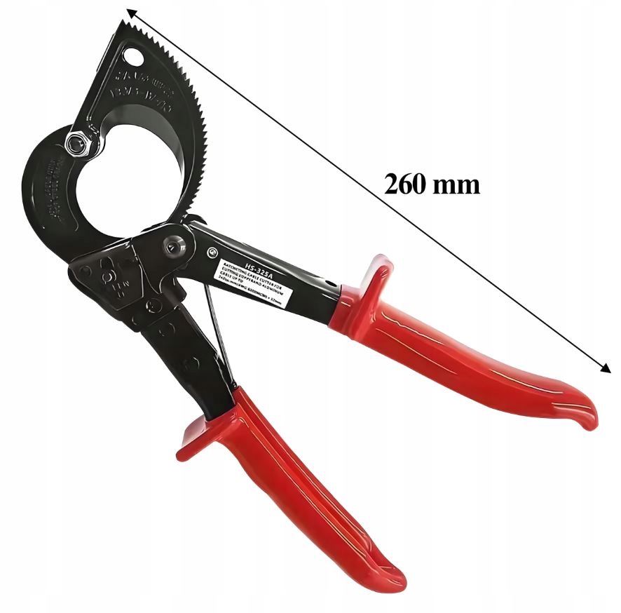 NOŻYCE ZAPADKOWE OBCINAK OBCINACZKI DO KABLI PRZECINAK IZOLOWANE 240mm2