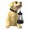 LAMPA LAMPKA SOLARNA OGRODOWA OZDOBNA OZDOBA PIES Z LAMPIONEM LED DEKORACJA