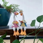 FIGURKA FIGURKI OGRODOWE OZDOBNE DEKORACJA OGRODOWA PARA KACZEK 2 SZTUKI