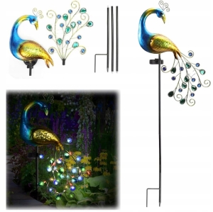 Solarlampe Pfau Glitzer LED Solar Gartendekoration Hit