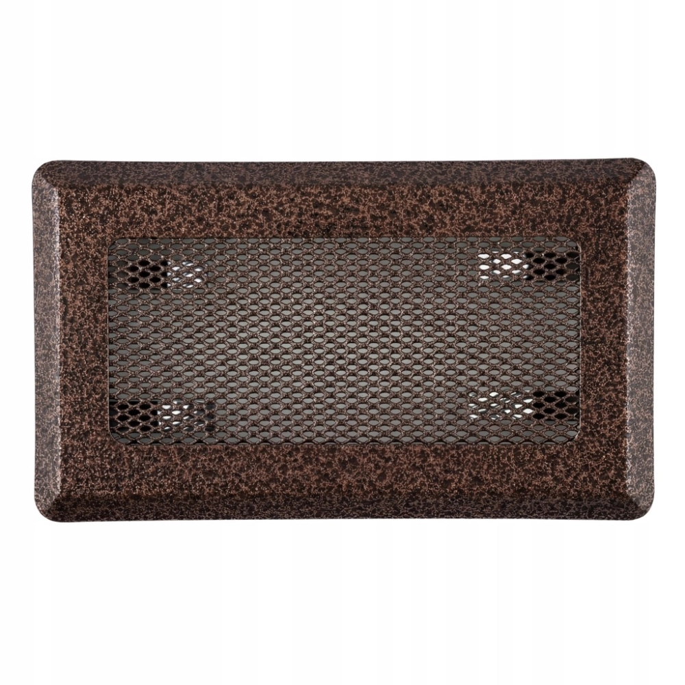 KRATKA WENTYLACYJNA KOMINKOWA KOMINOWA 10x20 cm METALOWA MALOWANA MIEDZIANA