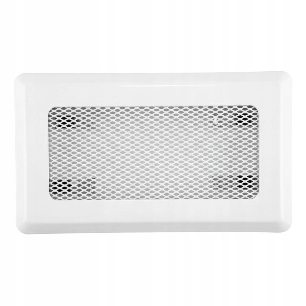 KRATKA WENTYLACYJNA KOMINKOWA KOMINOWA 10x20 cm METALOWA MALOWANA BIAŁA