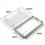 KRATKA WENTYLACYJNA KOMINKOWA KOMINOWA 10x20 cm METALOWA MALOWANA BIAŁA