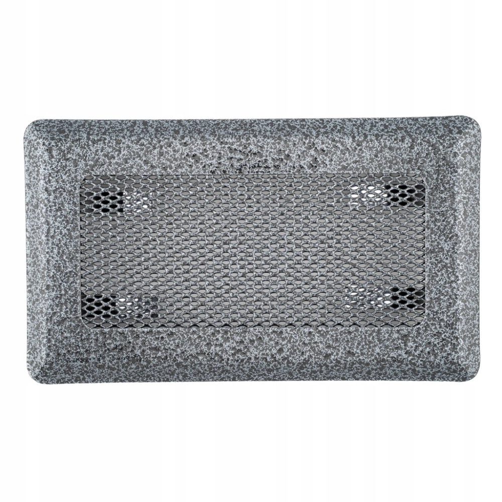 KRATKA WENTYLACYJNA KOMINKOWA KOMINOWA 10x20 cm METALOWA MALOWANA SREBRNA