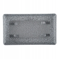 KRATKA WENTYLACYJNA KOMINKOWA KOMINOWA 10x20 cm METALOWA MALOWANA SREBRNA