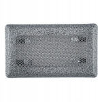 KRATKA WENTYLACYJNA KOMINKOWA KOMINOWA 10x20 cm METALOWA MALOWANA SREBRNA