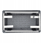 KRATKA WENTYLACYJNA KOMINKOWA KOMINOWA 10x20 cm METALOWA MALOWANA SREBRNA