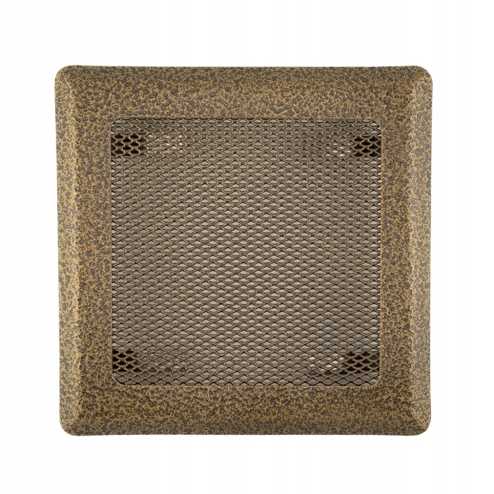 KRATKA WENTYLACYJNA KOMINKOWA KOMINOWA 16x16 cm METALOWA MALOWANA ZŁOTA
