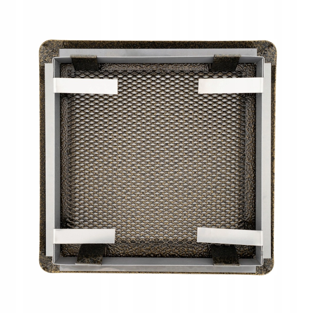KRATKA WENTYLACYJNA KOMINKOWA KOMINOWA 16x16 cm METALOWA MALOWANA ZŁOTA