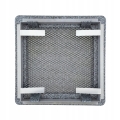 KRATKA WENTYLACYJNA KOMINKOWA KOMINOWA 16x16 cm METALOWA MALOWANA SREBRNA