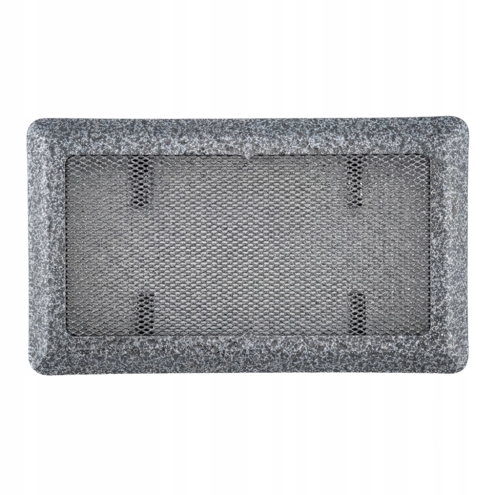 KRATKA WENTYLACYJNA KOMINKOWA KOMINOWA 16x30 cm METALOWA MALOWANA SREBRNA