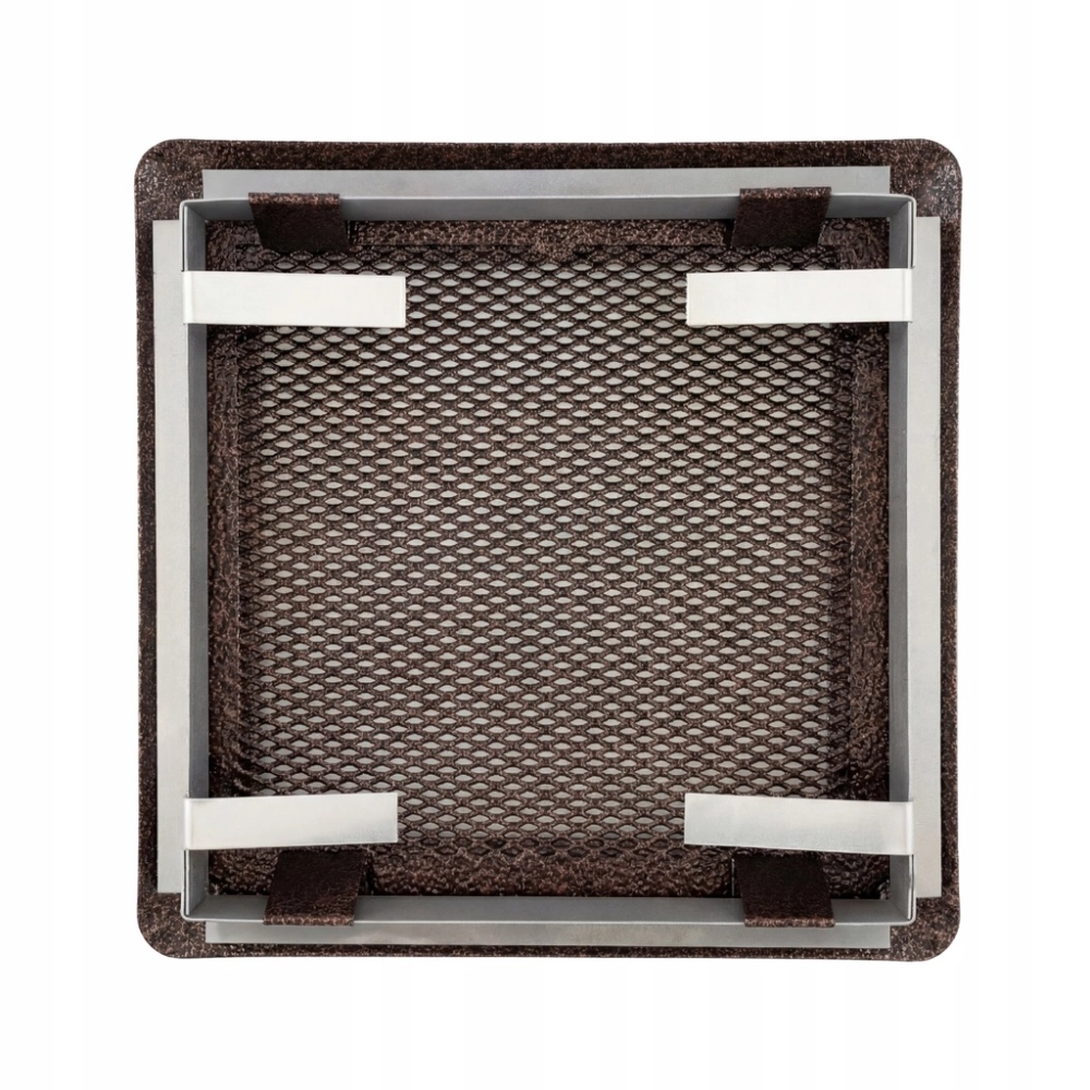 KRATKA WENTYLACYJNA KOMINKOWA KOMINOWA 16x16 cm METALOWA MALOWANA MIEDZIANA