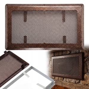 Kaminlüftungsgitter 16x30 cm Metall lackiertes Kupfer