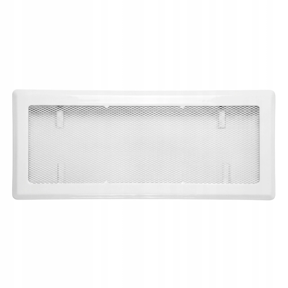 KRATKA WENTYLACYJNA KOMINKOWA KOMINOWA 16x45 cm METALOWA MALOWANA BIAŁA