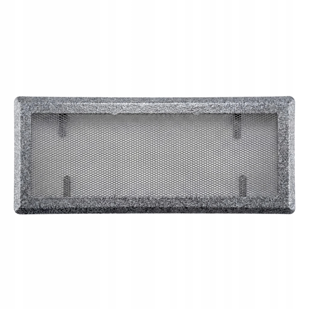 KRATKA WENTYLACYJNA KOMINKOWA KOMINOWA 16x45 cm METALOWA MALOWANA SREBRNA